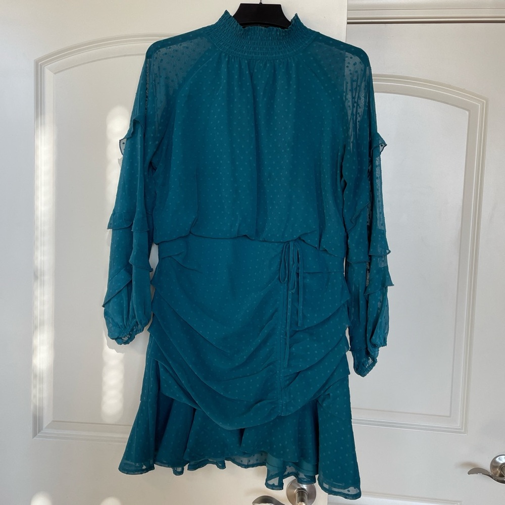 Elegant Teal Mini Dress